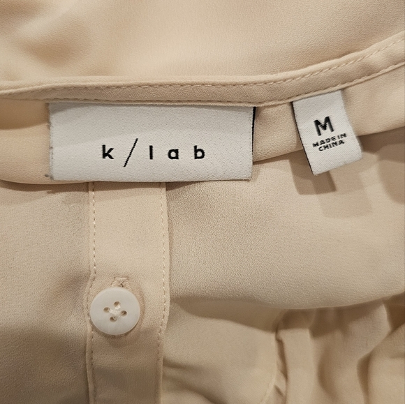 K/Lab Ruffle sheer Long Sleeve blouse - Picture 2 of 4